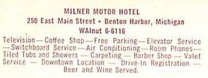 Milner Moter Hotel - Vintage Postcard (newer photo)